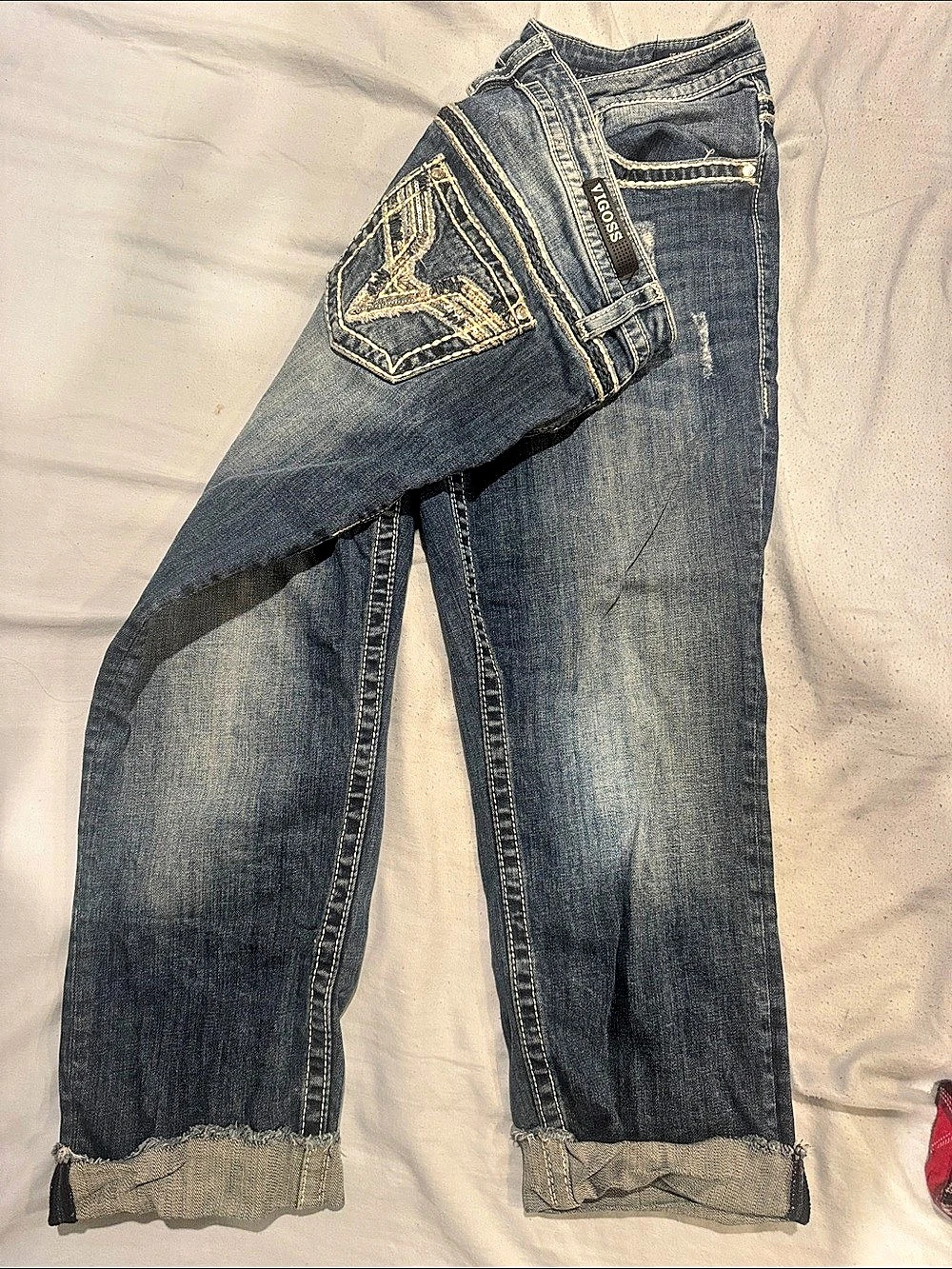 VIGOSS Heritage Fit Jeans Boot Cut Blue